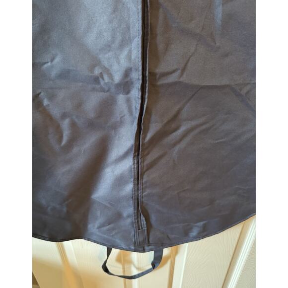 Tory Burch 2 Large Garment Dress Suit Bags Canvas Travel Navy & Orange Logo Zip - Picture 4 of 6